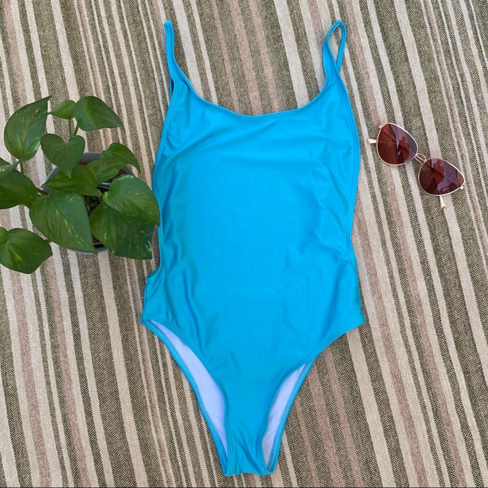 Light Blue One-Piece Swimsuit